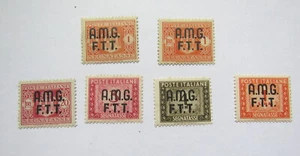 MINT Stamps of Italy! Group of (6) VERY FINE ~ AMG F.T.T. J2, 5, 7, 8, & 12 - Picture 1 of 1