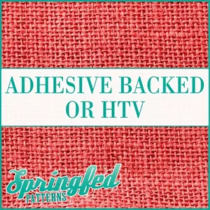 RED BURLAP Pattern Adhesive Vinyl or HTV Heat Transfer Vinyl Jute Cloth Look - Picture 1 of 2