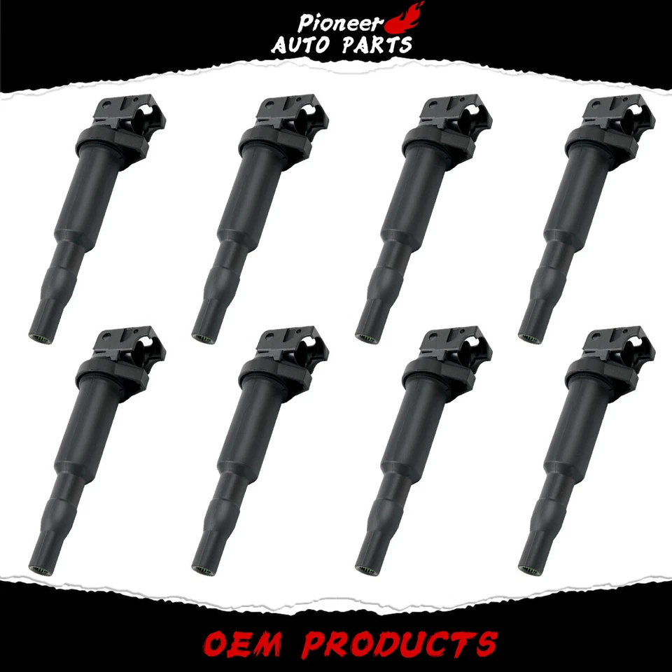 8PCS Ignition Coil OEM for BMW 328i 535i 550i 750i X5 X6 Mini Cooper UF592 - Изображение 1 из 4