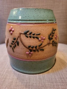 Vintage handbemalte Jason Paisley Keramik Studio Steinzeug Vase signiert - Bild 1 von 4