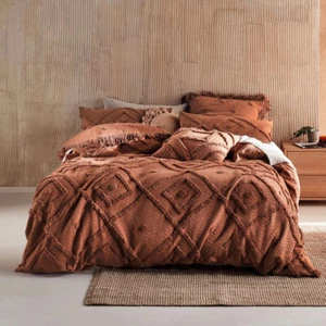 Luxury Tufted Diamond Duvet Cover Set – Soft 3 Piece Comforter Quilt Bedding Set - Picture 1 of 5