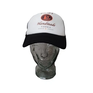 Titos Vodka Trucker Snapback Hat Mens White Black Logo Vented Back - Picture 1 of 12