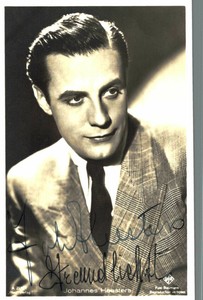 Johannes Heesters Original Signature On Ross Card No. 7598 D