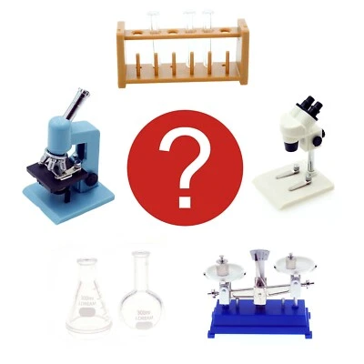 J. DREAM Blind Box Miniature Lab Test Tube Flask Microscope Figure 1 Random Accessory