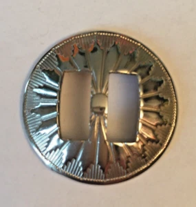 Authentic German Silver Slotted Conchos Made in the USA - Picture 1 of 4