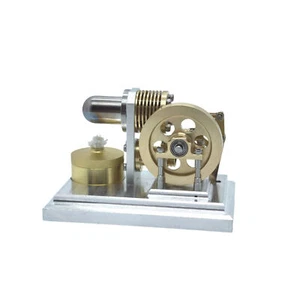 J06F Compact Stirling Engine Model - Mini Metal Hot Air Motor Horizontal Design - Picture 1 of 8