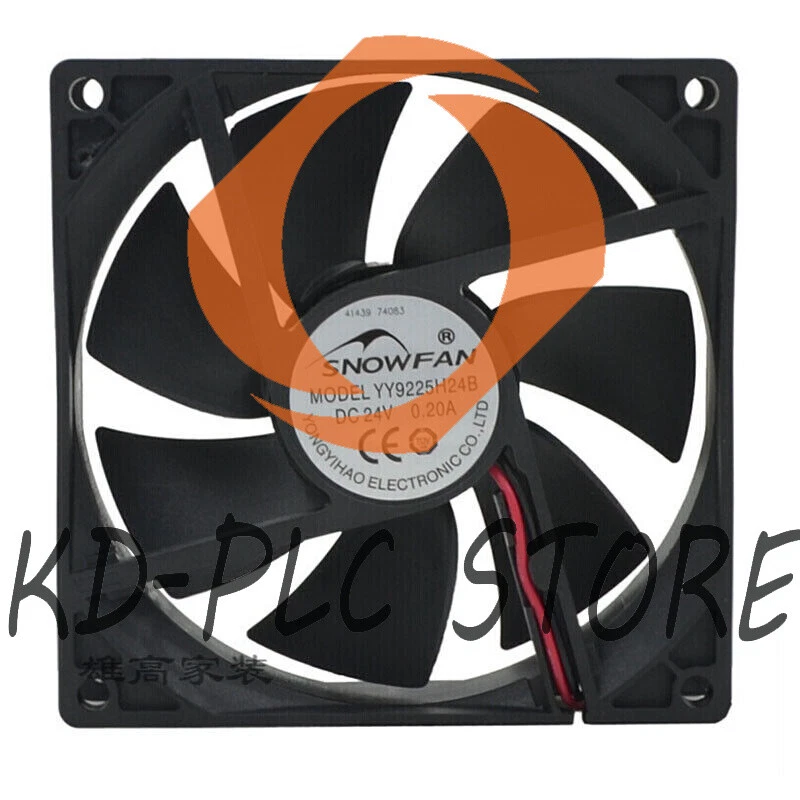 New 9cm 9225 24V 0.2A 92*92*25MM YY9225H24B 2 wire dual ball bearing cooling fan - Image 1 of 2