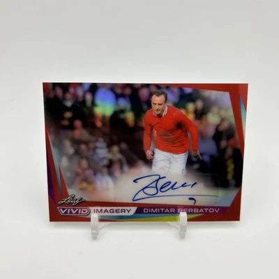 2022 LEAF VIVID IMAGERY AUTOGRAPH DIMITAR BERBATOV /6 Auto Neon Orange - Image 1 of 2