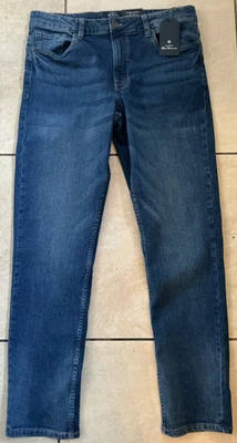 Pantalones de mezclilla Ben Sherman para hombre calce ajustado 5 bolsillos talla 34" L32" nuevos con etiquetas* PVP £70 azul denim Foto 1 de 4