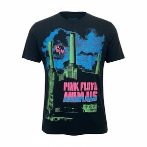 T-shirt Pink Floyd Animals Band blu liquido uomo taglia small nera manica corta - Foto 1 di 11