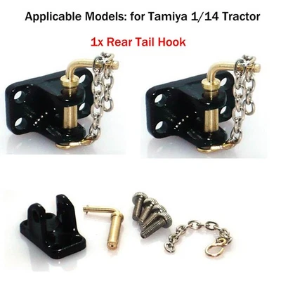 For 1/14 Tamiya RC Tractor Truck VG-1001 Metal Rear Tail Hook DIY Modification - Image 1 of 3