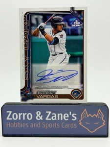 ECHEDRY VARGAS 2025 Topps Pro Debut  AUTO #PD-155 Sky Carp / Rangers - Picture 1 of 2