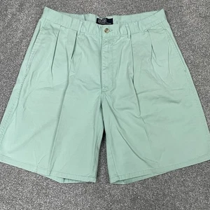 Polo Ralph Lauren Chino Shorts Mens 35 Pleated Front Cotton Casual Vintage 90s - Picture 1 of 15
