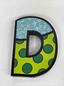 Romero Britto Alphabet Letter D Pop Art Deco Retro mod Colorful Initial - Picture 1 of 7