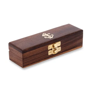 Boatswain's whistle with chain in wooden box 15 x 5cm silver plated signal whist - Picture 1 of 1