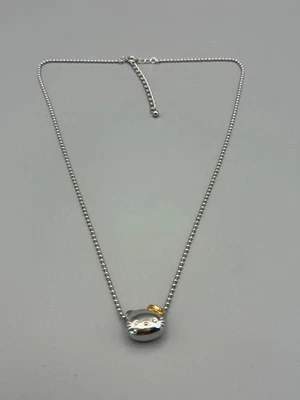 Collier Hello Kitty K18 or et argent SV925 diamant 0,03 ct inutilisé - Photo 1/4