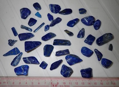 Tumbled Nice Blue Lapis Lazuli Stone 101.6 gram Lot 40 small pcs 0.4 to 8.4 g - Image 1 of 4