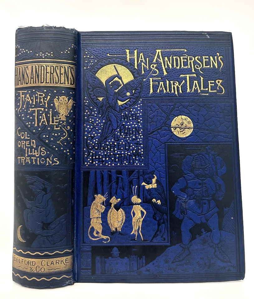 1885- Hans Christian Anderson- FAIRY TALES- Color Illustrations- RARE- Victorian - Image 1 of 4