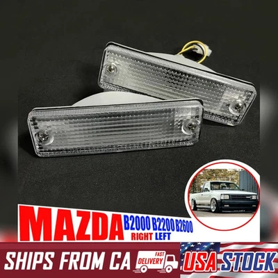 Par de luces indicadoras de lámpara de parachoques para Mazda serie B B2000 B2200 B2600 85-98 Foto 1 de 4