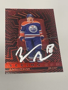 Zach Hyman Signed Card UD Upper Deck SEEING RED JSA COA IP Auto Oilers a - Picture 1 of 3