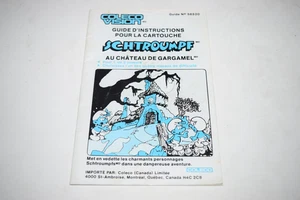 Schtroumpf Au Chatel de Gargamel ColecoVision Canadá solo guía de instrucciones - Imagen 1 de 1