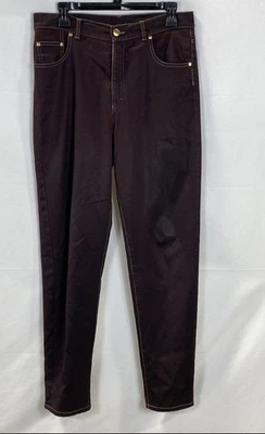 Escada Sport Women Burgundy Iridescent Pants Size 40 - Image 1 of 4