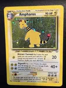 Ampharos 1/64 Pokémon Neo Revelation Holo Rare HP - Picture 1 of 17