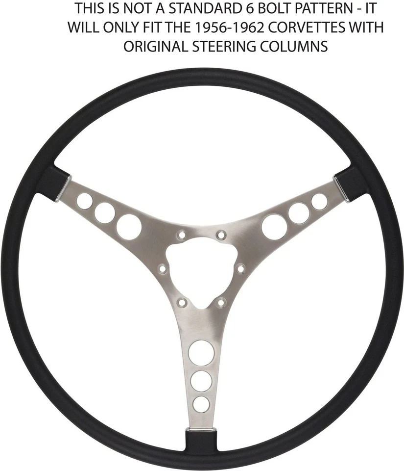 Volante American Retro Tuxedo negro 15" para Chevy Corvette 1956-1962 Foto 1 de 4