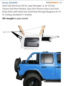 NIB Hard Top Removal Lift Overhead Hoist Storage for Jeep Wrangler Ford Bronco - Bild 1 von 6