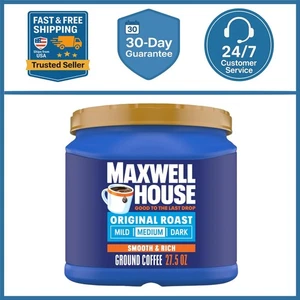Maxwell House Decaffeinated  Medium Roast Ground Coffee, 27.5 Oz Caniste - Picture 1 of 12