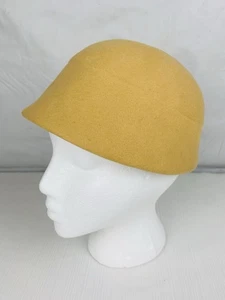 Vintage 1940’s Henry Pollack 100% Wool Yellow Cloche Hat Glenover New York MED - Bild 1 von 8