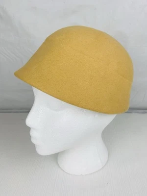 Sombrero de Colección Años 40 Henry Pollack 100% Lana Amarillo Cloche Glenover Nueva York MED Foto 1 de 4