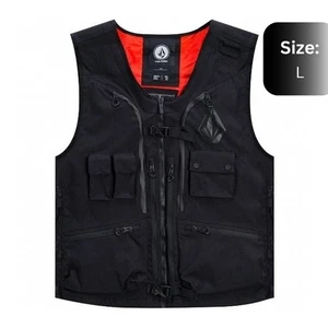 Volcom Iguchi Slack Vest Unisex Winter Ski Snowboard Vest Black - Picture 1 of 9
