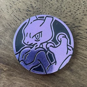 Offizielles Pokemon Sammelkartenspiel TCG Kunststoff Lila Mewtwo Münze - Bild 1 von 2
