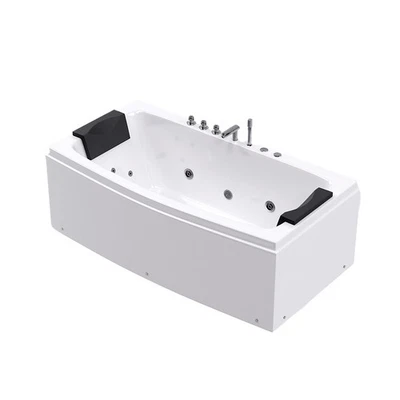 HOME DELUXE Whirlpool Badewanne Handbrause Massage Indoor NOOR weiß 173x80x84