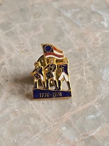 Vintage Emaille Spirit of '76 Bicentennial 1776 1976 Anstecknadel patriotisch amerikanisch - Bild 1 von 3