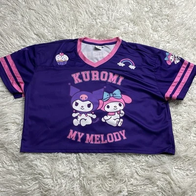 Women's Hello Kitty My Melody & Kuromi Graphic Football Skimmer Jersey Large - Image 1 of 4