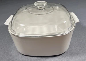 Corning Ware 5 Liter White Only Casserole Dutch Oven A-5-B w/Pyrex Lid A-12-C - Picture 1 of 11