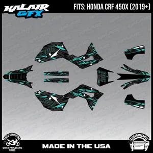 Graphics Kit for  Honda CRF 450X (2019+)  Twitch Series - Teal - Picture 1 of 4