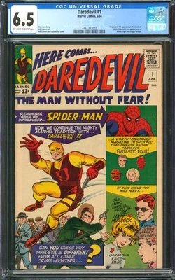 Daredevil #1 CGC 6.5 Marvel Comics 1964 1st Appearance of Matt Murdock - Image 1 of 2