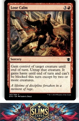 Magic the Gathering MTG Dragons of Tarkir Lose Calm #147 Buy 2 Get 1 - Image 1 of 2