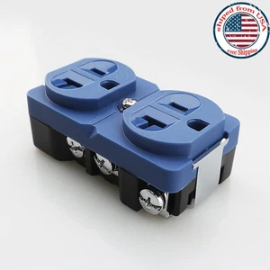 US Duplex Position Receptacles AC Wall Outlet Power Distributor Copper Socket - Picture 1 of 8
