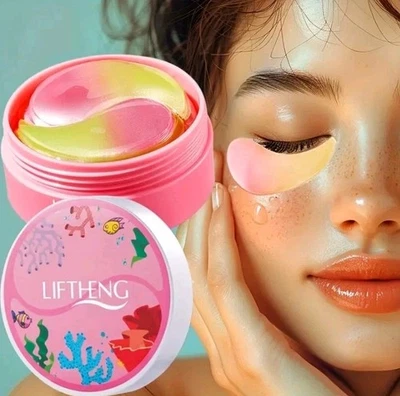 60pcs Under Eye Sakura Seaweed Collagen Ceramides & Vitamin C Eye Mask Patches - Image 1 of 4