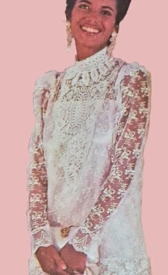 1980s Handkerchief Hem Drop Waist Wedding Dress Sewing Pattern Simplicity 7056 - Image 1 of 3