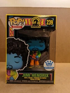 Funko POP! Jimi Hendrix Black Light Blue #239 Funko Shop Exclusive - Picture 1 of 6
