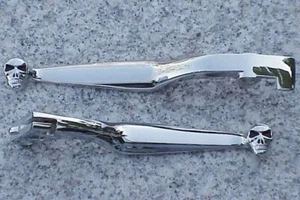 Honda VT1300 VT 1300 Sabre Interstate Stateline Fury VTX1300 CHROME SKULL LEVERS - Picture 1 of 1