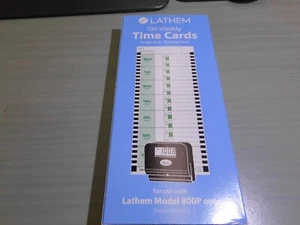 LATHEM TIME CARDS FOR MODEL 800P TIME CLOCK BOX OF 100 WEEKLY CARDS - Picture 1 of 5