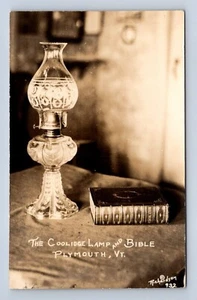 La lámpara Coolidge y la Biblia Plymouth Vermont postal VT a Nueva York 1937 publicada - Imagen 1 de 2