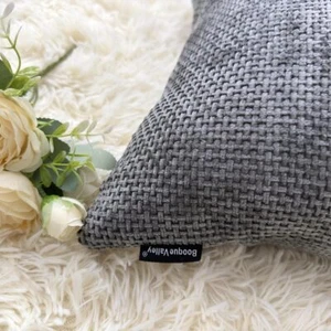 Decorative Throw Pillow Covers Modern Texture Thick Chenille Cushion Covers f... - Picture 1 of 7