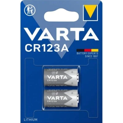 Pile CR123 Lithium 3V blister de 2 piles CR123 Varta batterie CR123A Photo